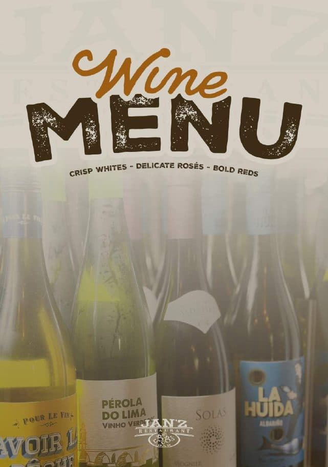Wine List cover